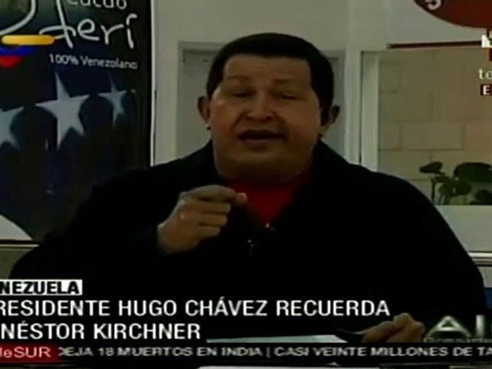 Hugo Chávez recuerda a ex presidente Néstor Kirchner