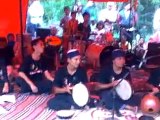 Musical entertainment for the refugees from Mount Merapi