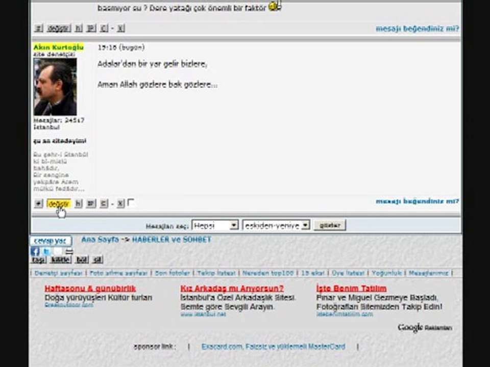 WowTURKEY Forumları'na düz mesaj çekme ve düzeltme (tashih)