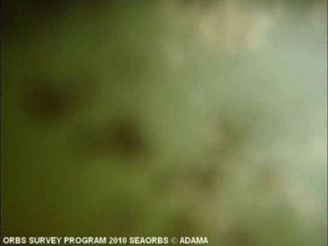 Des orbes en profondeur sous la surface de l'eau