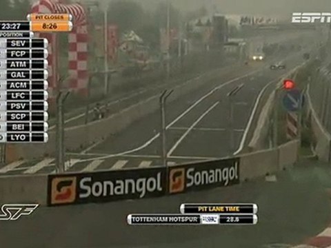 Burning brake disc Superleague Formula SF 2010 Rd11 China Ra