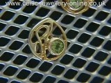 Celtic earrings 9ct gold DWO430G Peridot