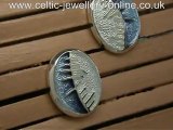 Gold Celtic Earrings DSF317 Enamel set
