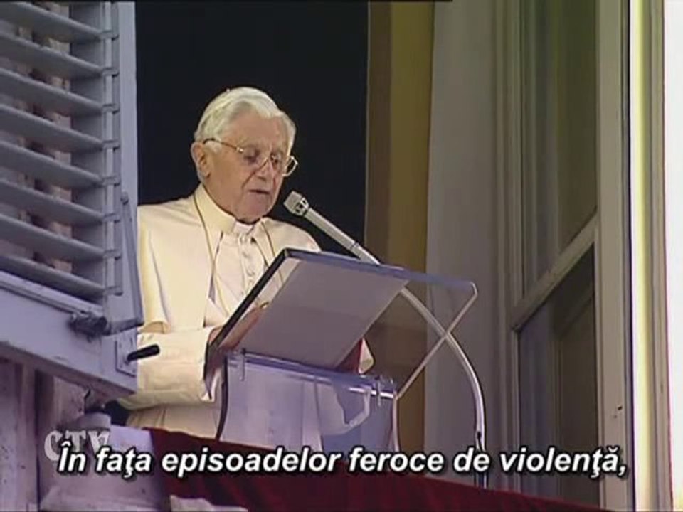 Papa: Apel la pace pentru Orientul Mijlociu