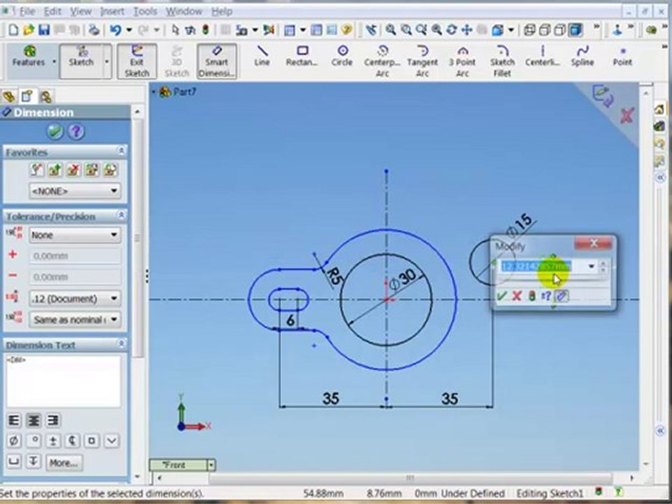 Solidworks ile 2 boyutlu çizim -2