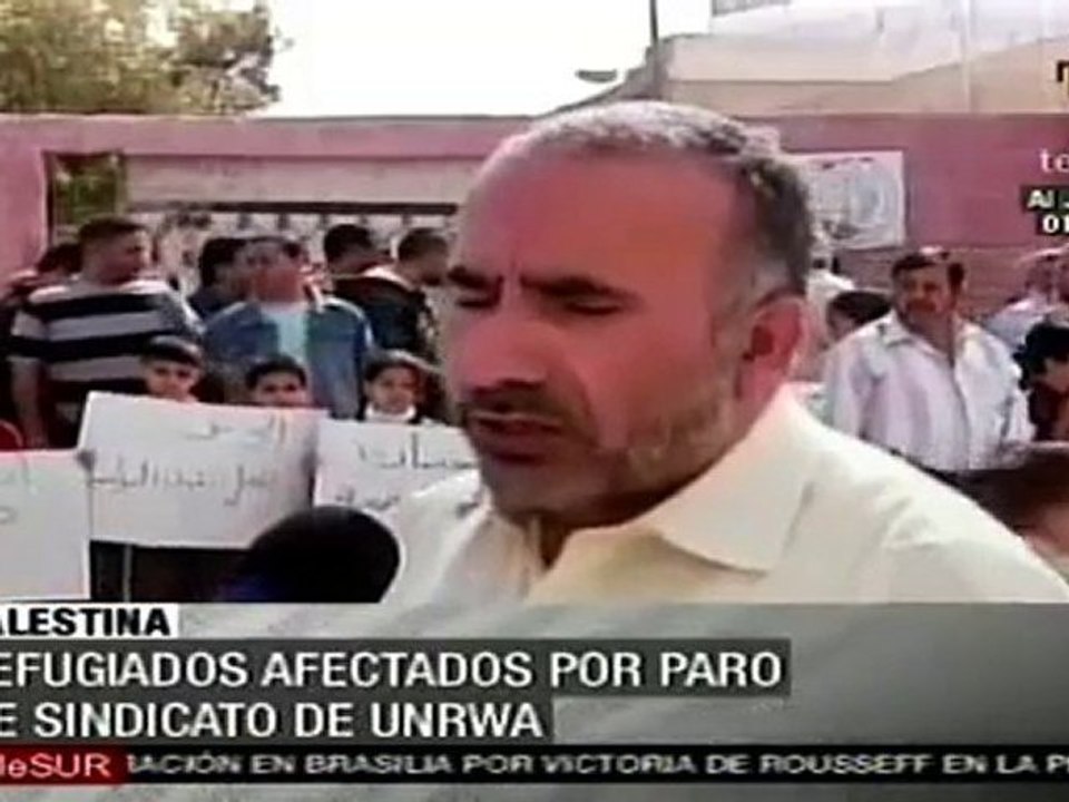Refugiados palestinos afectados por paro del sindicato de UNRWA