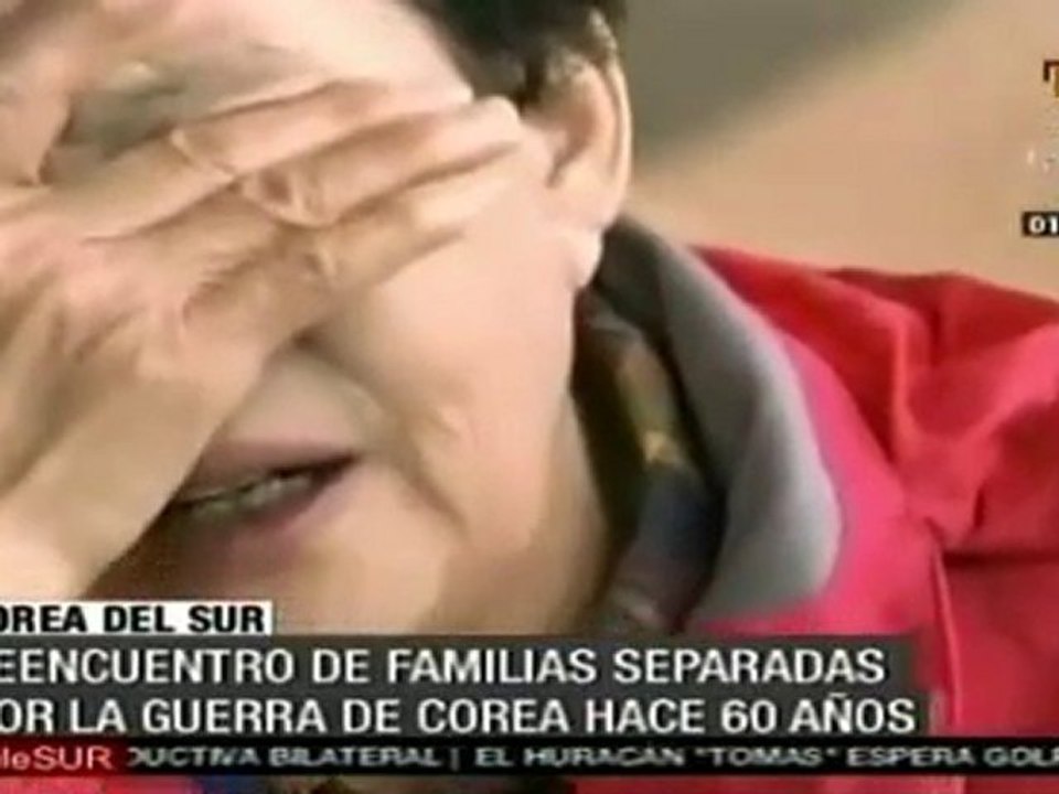 Reencuentro de familias separadas por la guerra de Corea hace 60 años