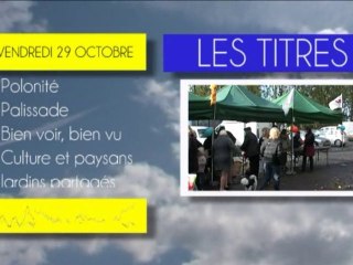 Journal du  Vendredi 29 octobre