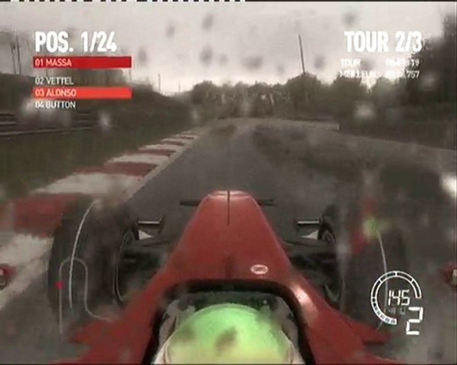 F1 2010 : Gameplay à spa dans la pluie
