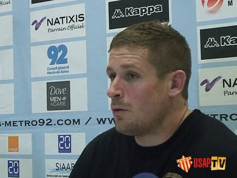 Les réactions d'après match Racing USAP Octobre 2010