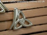 Silver Celtic Earrings SGS008 Diamond set