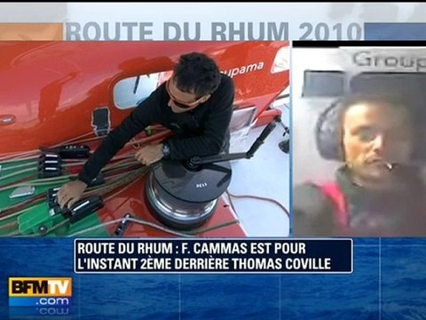 Route du Rhum : Cammas en duplex de Groupama 3