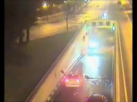 (A VOIR) Crash Moto et Voiture De Police.