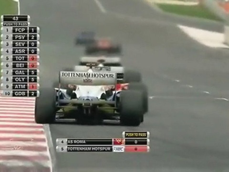 Crucial overtake 2010 SuperLeague Formula Rd11 Navarra SF