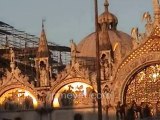 Italy travel: Venices St. Marks Square, making pigeons fly;