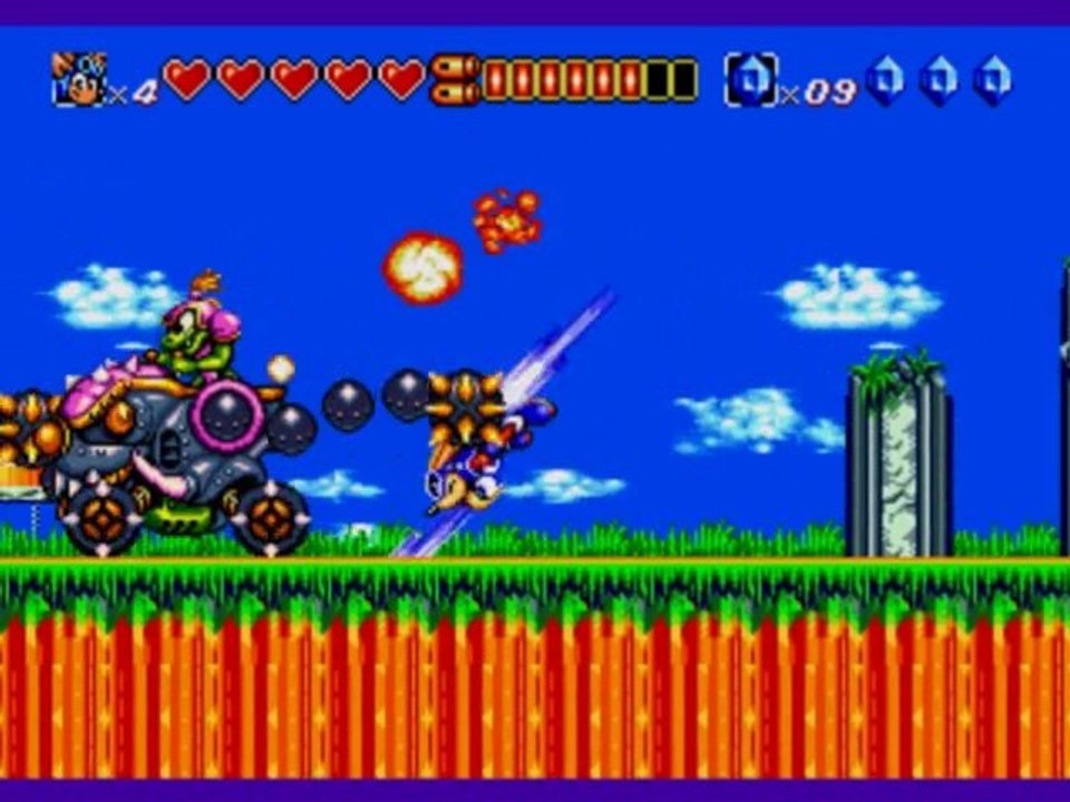 Sparkster 1) The first stage