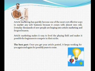 Effective Article MArketing