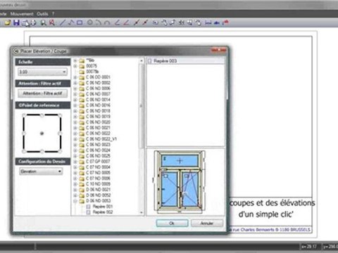 Dessin de châssis, portes fenêtres et vérandas