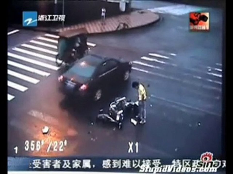 Incroyable Accident entre un Motocycle et une Moto.
