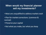 When Would my Montreal Financial Planner Sell my Investments
