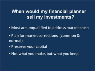 When Would my Montreal Financial Planner Sell my Investments