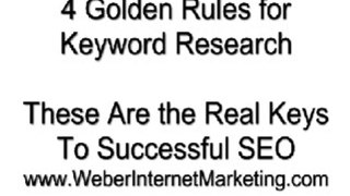 Keyword Research: The 4 Golden Rules