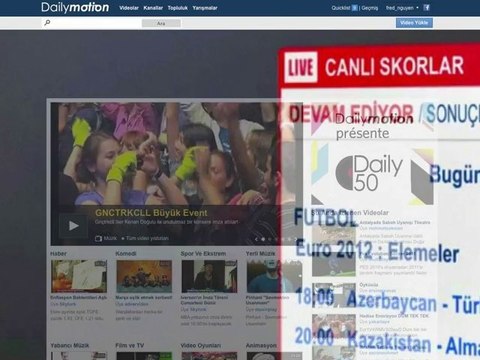 Habillage vidéo Eurosport Dailymotion Turquie