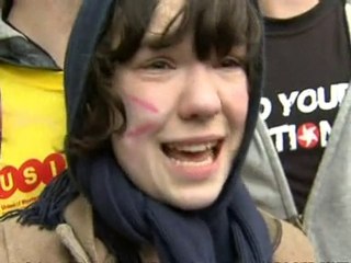 Student demo turns violent in Dublin