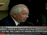 Ramírez: Vamos a tener un toral de 300 mil millones de barriles certificados