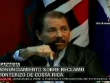 Nicaragua no quiere que corra sangre, dice Ortega a propósito de conflicto fronterizo con Costa Rica