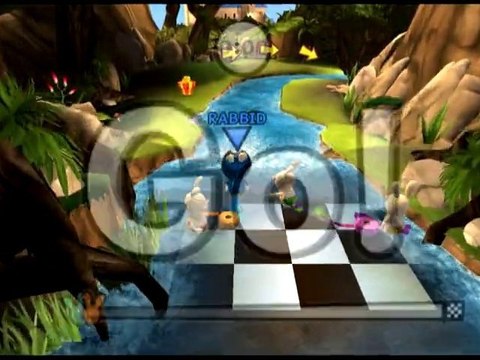 The Lapins Crétins : Retour vers le passé – Course en papier