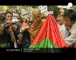 India : Myanmar exiles demonstrate - no comment