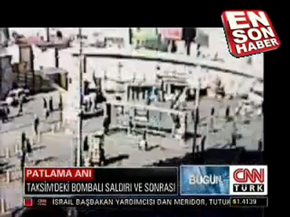 Taksim patlama anı mobese kameralarında
