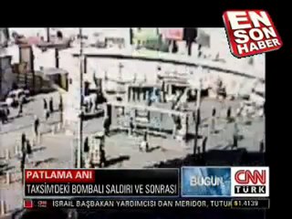 Taksim patlama anı mobese kameralarında