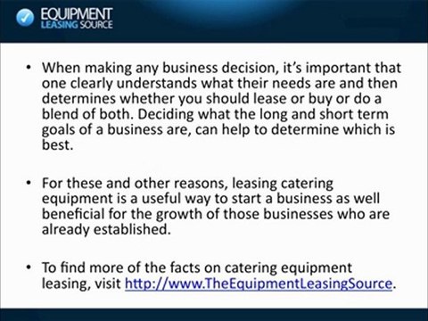 Catering Equipment Leasing