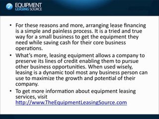 Equipment Leasing Services