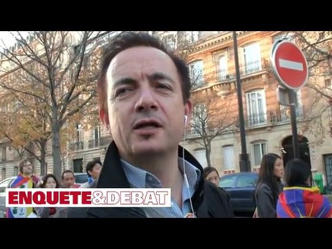 Manifestation pour le Tibet et contre la venue de Hu Jintao