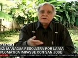 Díaz: Managua resolverá por vía diplomática impasse con