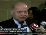 Insulza viajará a Nicaragua y Costa Rica para impulsar diálogo