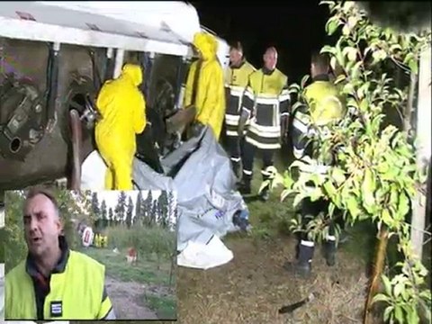 Un camion de livraison de fioul se renverse Noves 03.11.2010