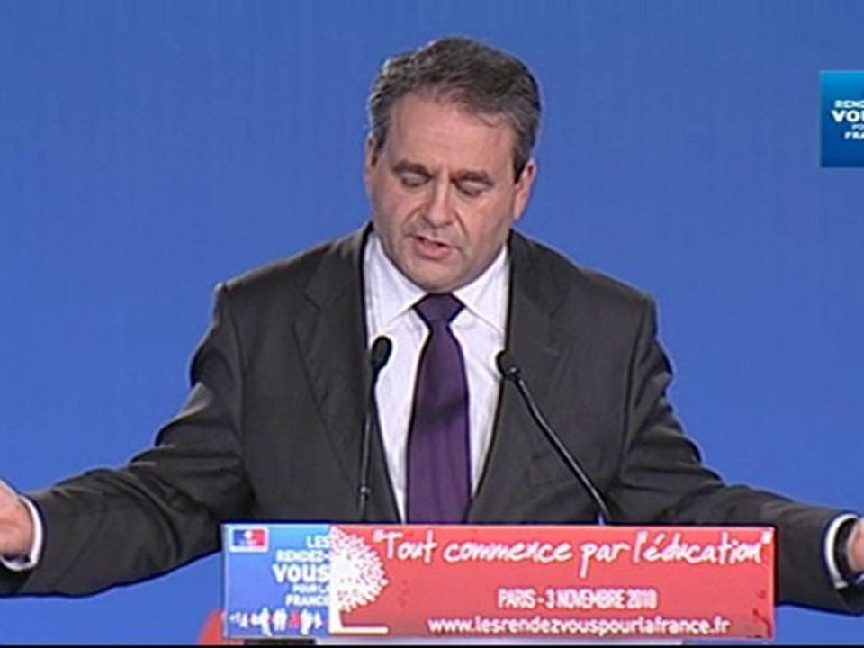 UMP - Education : Discours de Xavier Bertrand