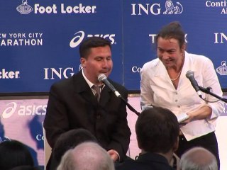 Le mineur chilien Edison Pena vedette du Marathon de New York