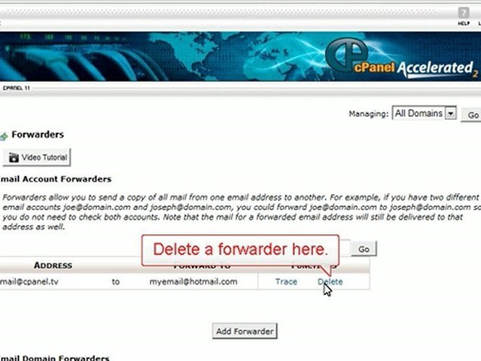 WordPress Tutorial - Forwarder - WordPressTutorials.TV