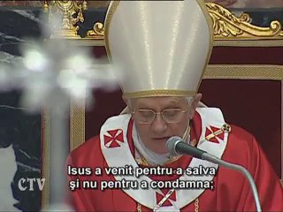 Benedict al XVI-lea: Dumnezeul milostivirii şi al iertării