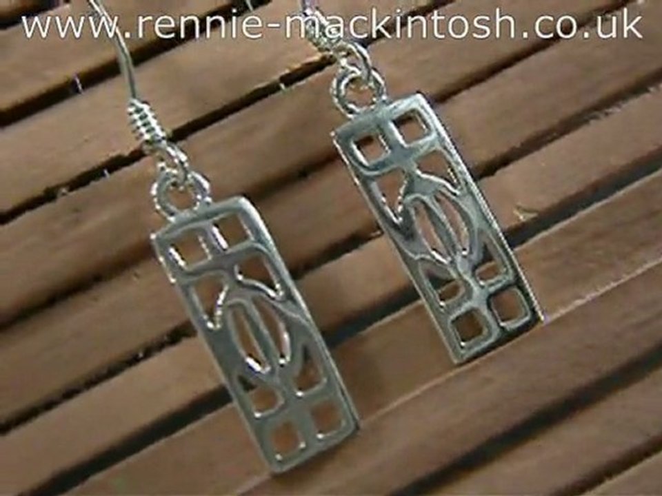 Charles Rennie Mackintosh silver earrings DWA393