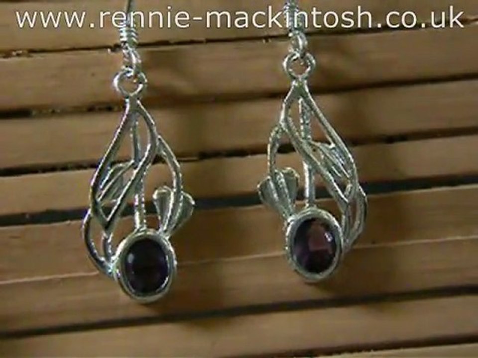Charles Rennie Mackintosh silver earrings DWA394