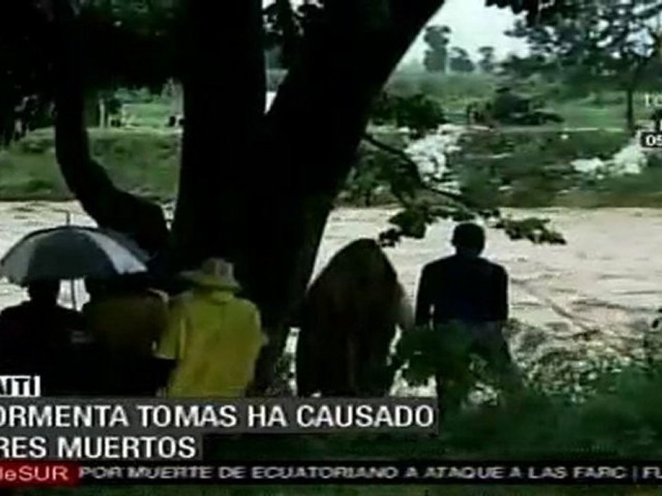 Tormenta Tomás dejó tres muertos a su paso por Haití