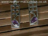 Charles Rennie Mackintosh silver earrings DWA397