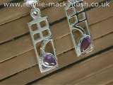 Sterling silver Charles Rennie Mackintosh earrings DWA397
