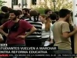 Estudiantes griegos protestan contra reforma educativa y medidas de austeridad